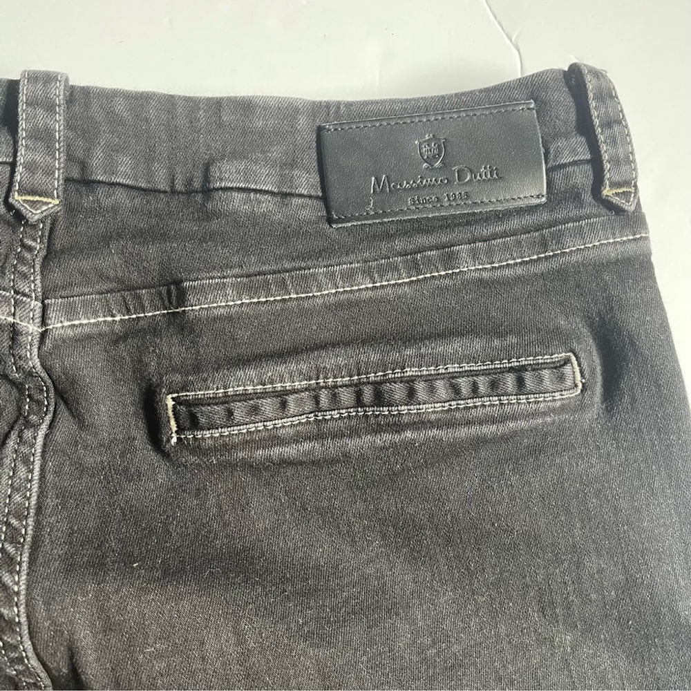 Massimo Dutti Black Running Stitch Trim Bootcut Jeans US 12 - Picture 4 of 7